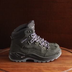 Lowa Hiking Boots Womens SZ 8 Gray Renegade GTX Mid Gore-Tex Waterproof Gorpcore